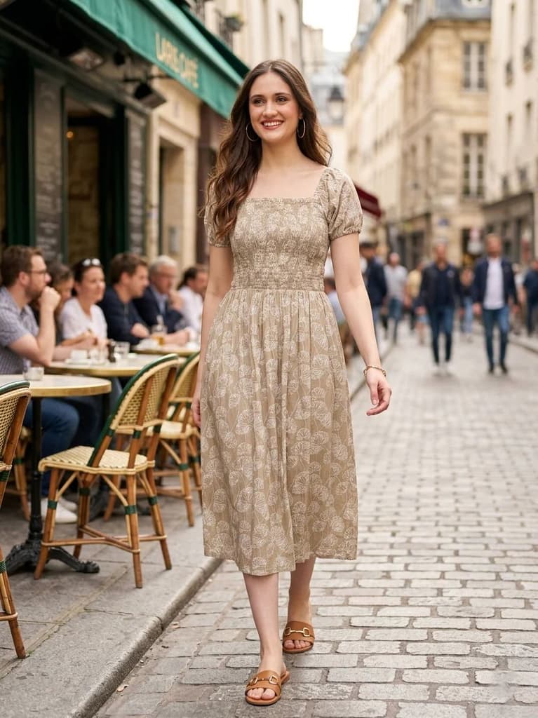 Tulvera Printed Midi Dress