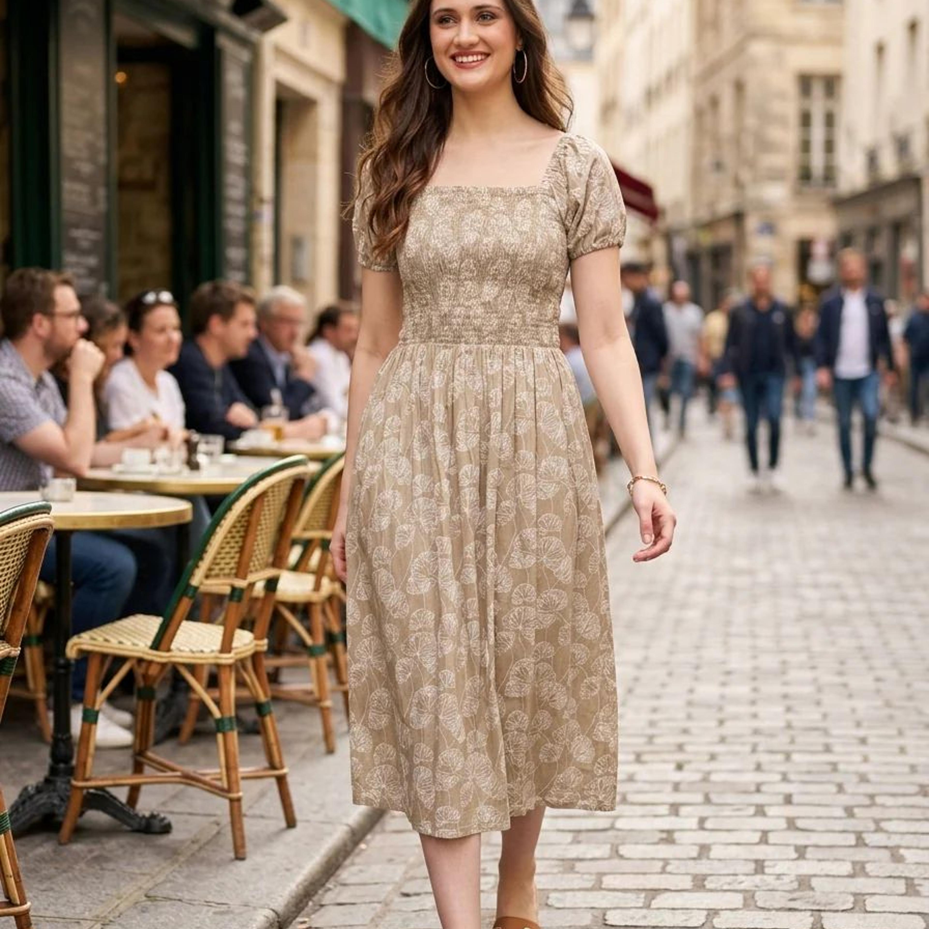 Tulvera Printed Midi Dress