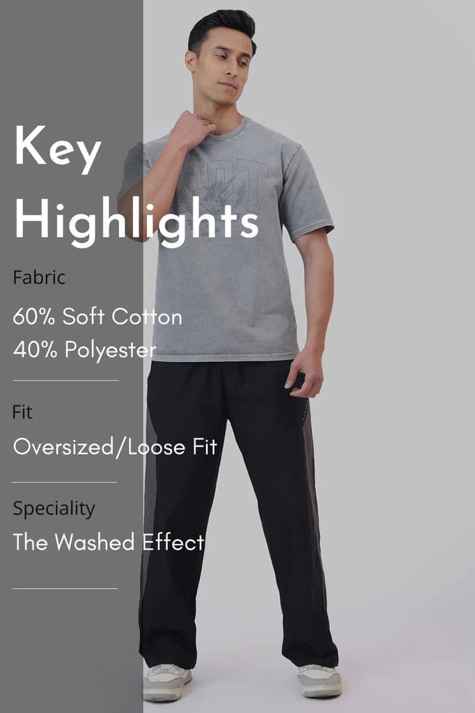 Shadow Washed Oversized T-shirt Light Grey — photo 8