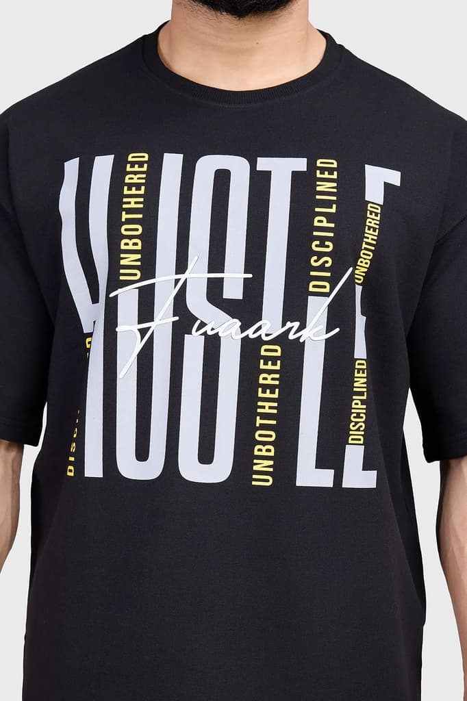 Hustle Oversized T-shirt Black — photo 5