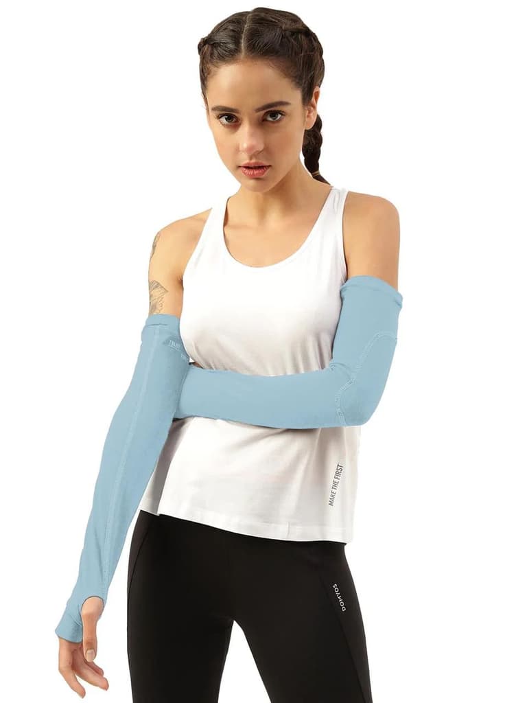 Unisex White Arm Sleeves (Pack of 2) — photo 10