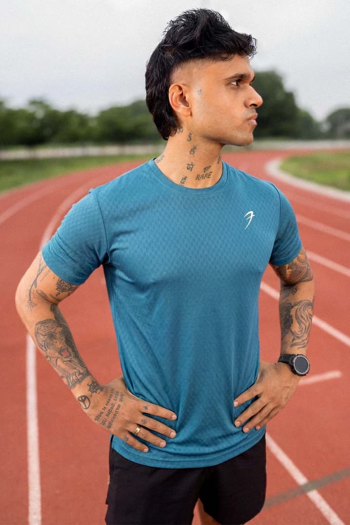 Motion Running T-shirt Teal — S
