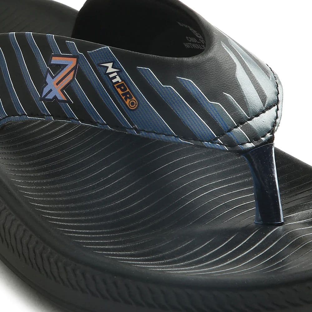 Leap7x Black Casual Flip Flop For Men NITWALK-1 By Liberty — photo 6