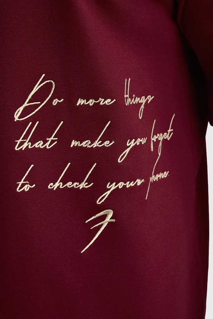 Inspiration Oversized T-shirt Maroon — photo 4