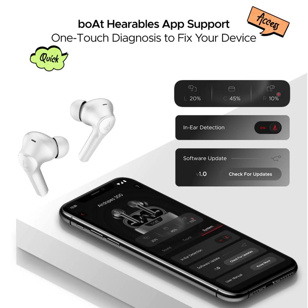 boAt Airdopes 300 | Wireless Earbuds with 50 Hours Playback, Quad Mics AI ENx™ Tech, ASAP™ Charge, Spatial Audio — photo 7