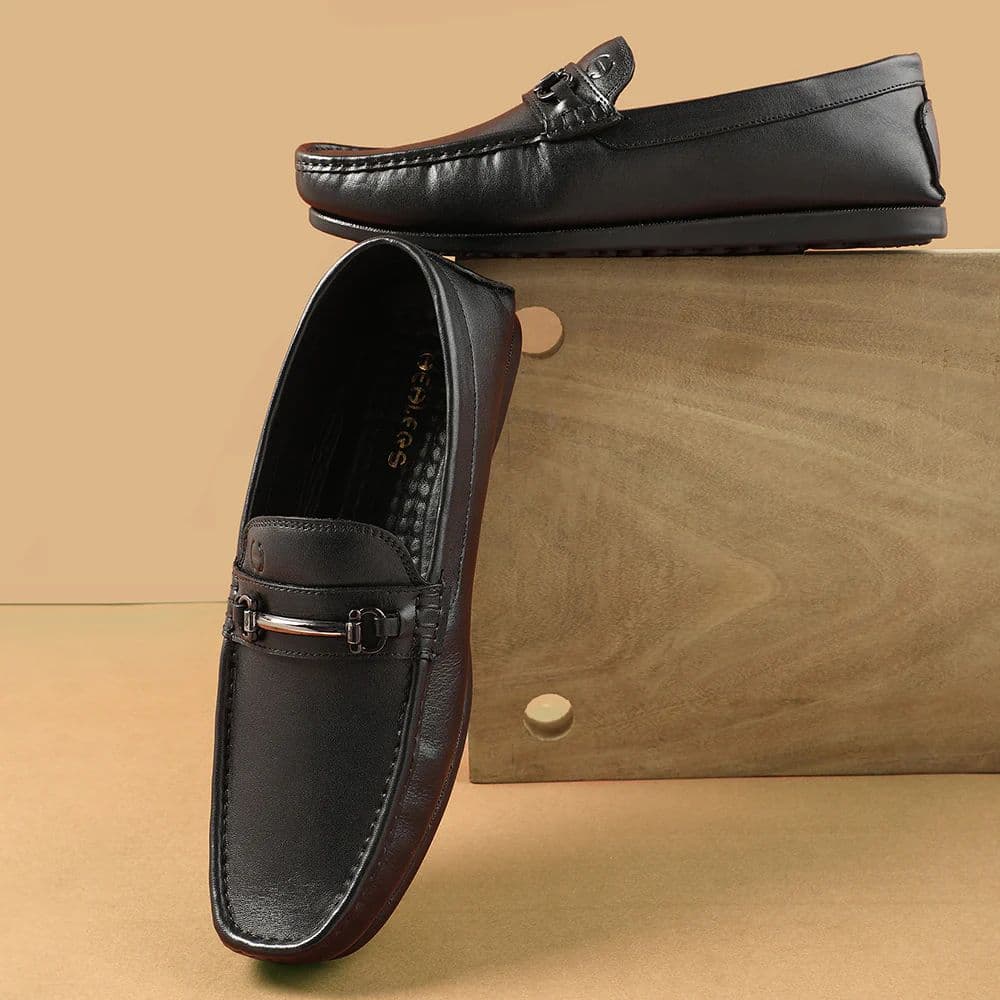 Healers Black Casual Loafers For Men S201-01 By Liberty — photo 3