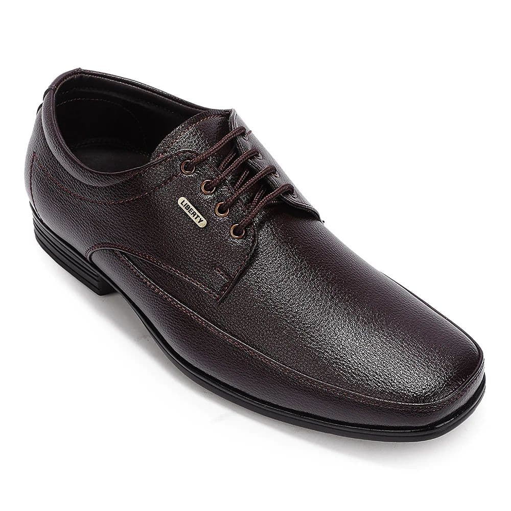 Fortune Brown Formal Lacing Derby Shoes For Men HML-88E By Liberty — 6/40 / Brown
