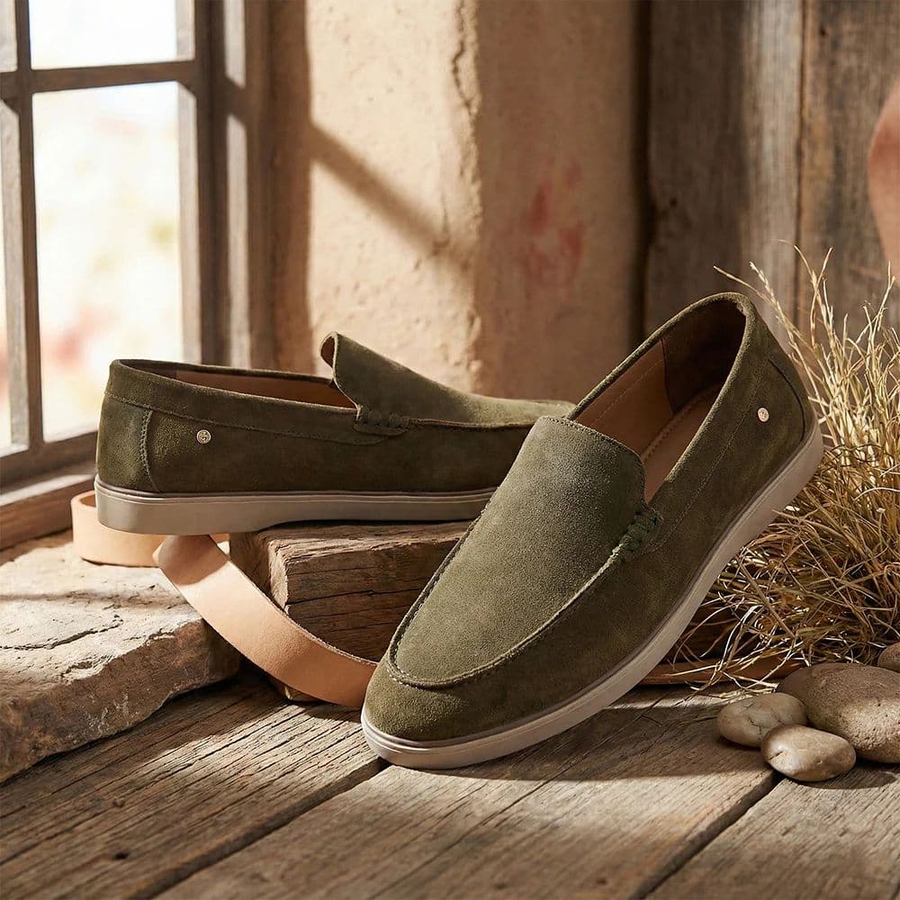 Healers BMR-11E Olive Green Casual Non Lacing Loafer Shoes for Men — photo 2