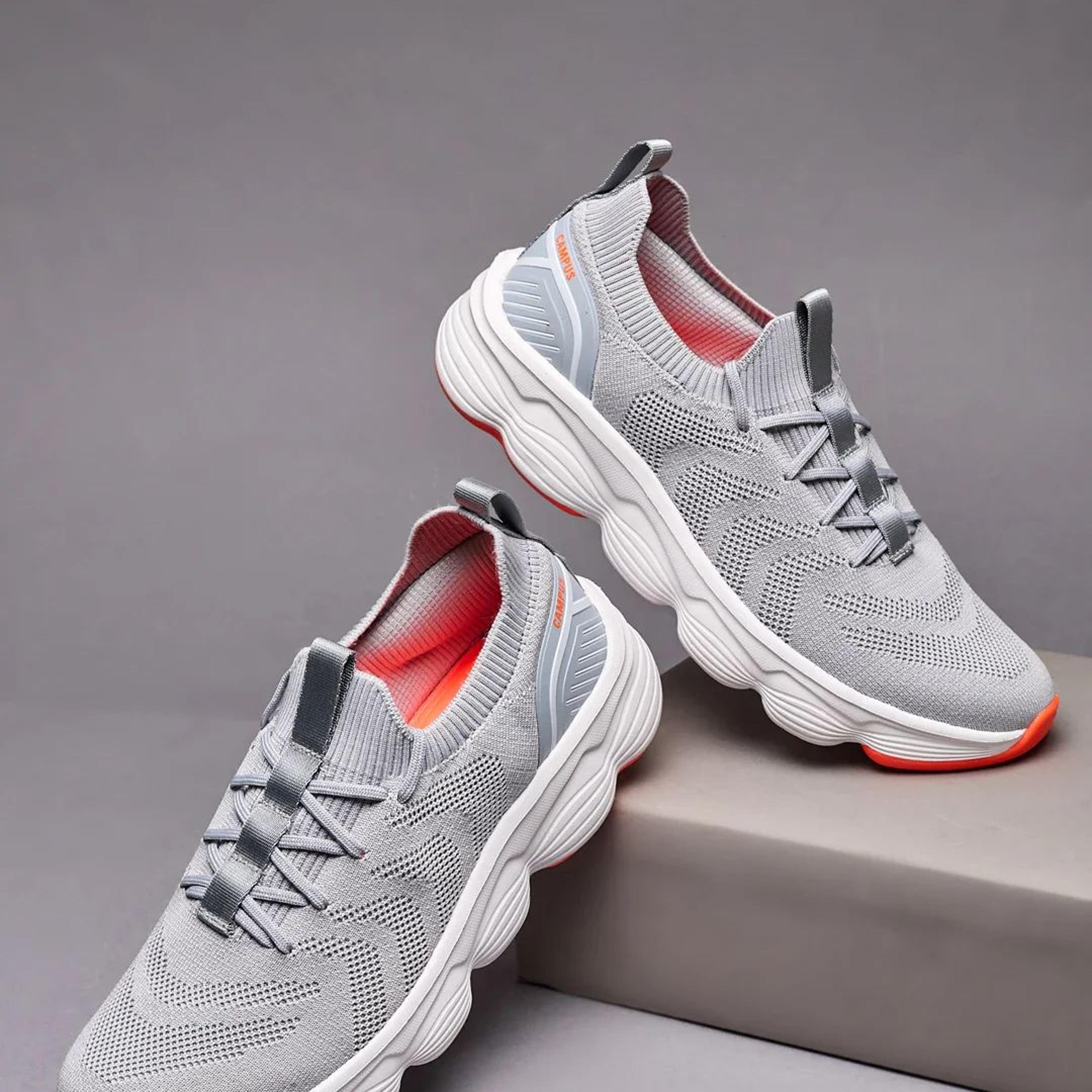 FALKO Grey Men's Walking Shoes