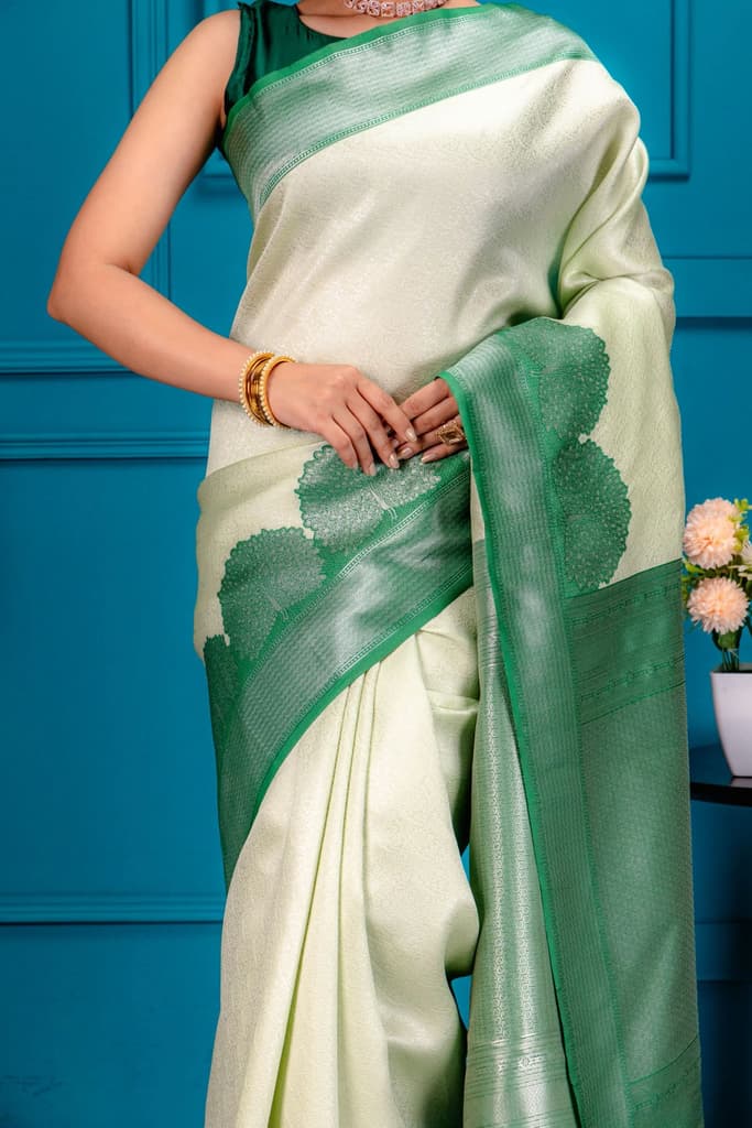 Mimosa Women's Woven Design Banarasi Style Art Silk Saree With Blouse Piece : SA00001803PSFREE — photo 3
