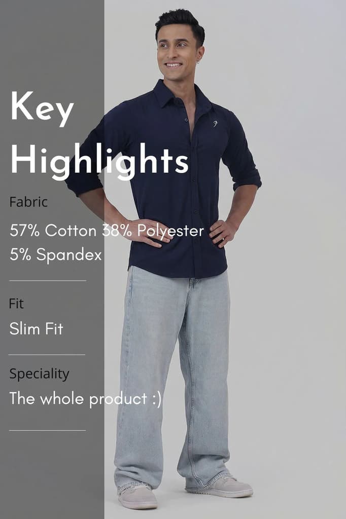 Aero Fullsleeves Shirt Navy — photo 9