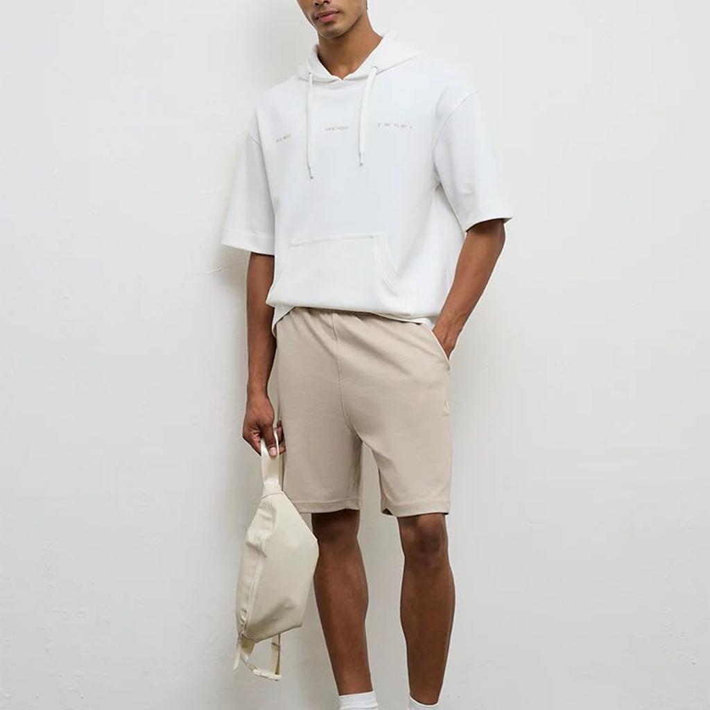 Nuoflexx Off-White Relaxed-Fit Cotton-Blend Hoodie