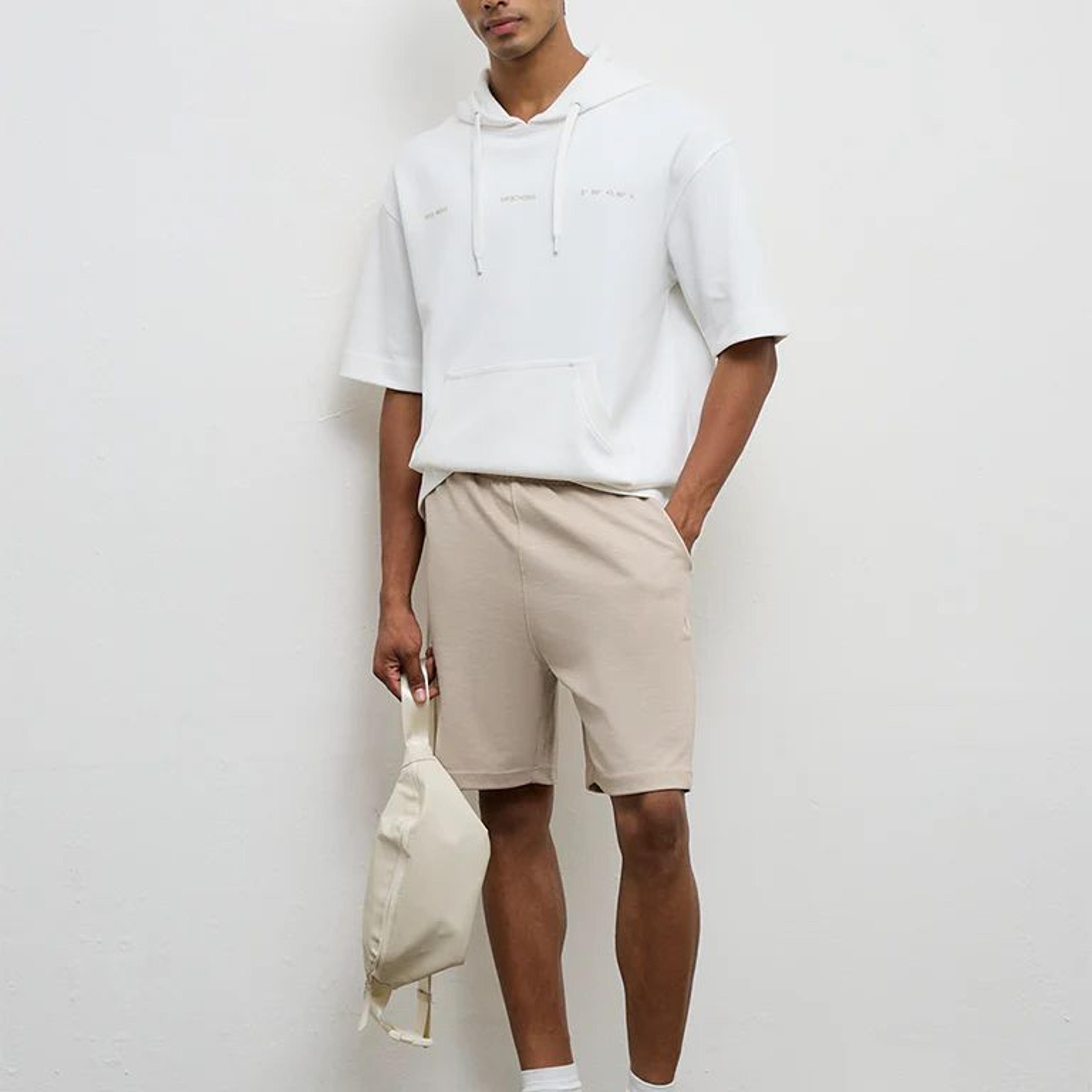 Nuoflexx Off-White Relaxed-Fit Cotton-Blend Hoodie
