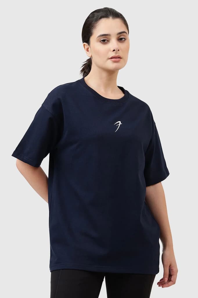 Ignite Oversized T-shirt Navy — XS