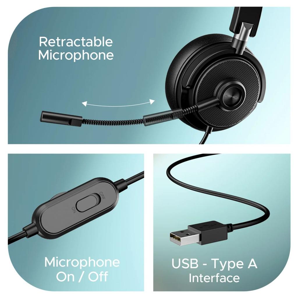 Bassheads 900 Pro | Wired Headphone with 40mm Drivers, 5W Power Output, 1.5m Cable Length, USB Plug & Play — photo 5