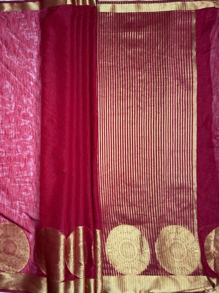 MIMOSA Women's Woven Design Kanjivaram Style Art Silk Saree with Blouse Piece - Maroon ( SA00003148MRFREE ) — photo 7