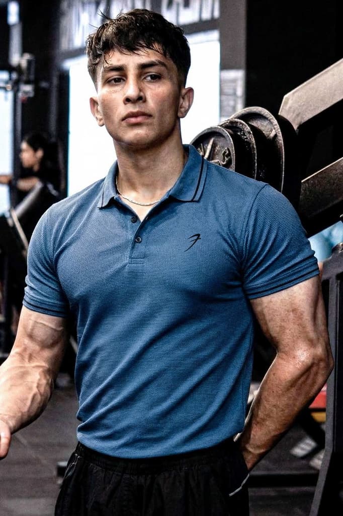 Mark Polo T-shirt Navy — S