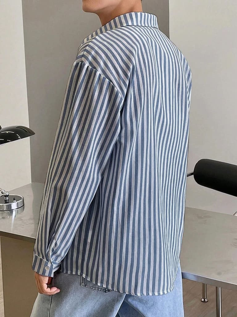 Modern Stripe Collared Shirt — photo 3