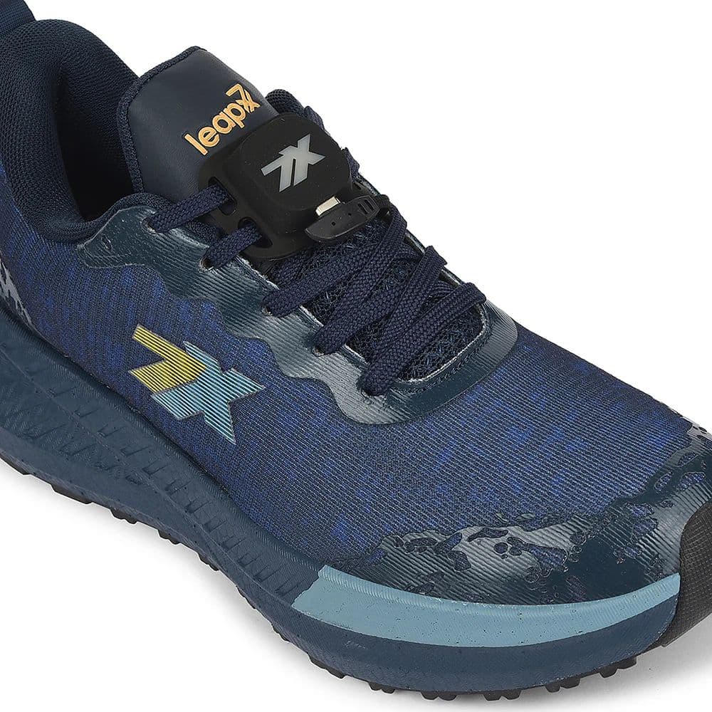 Leap7x Navy Blue Sports Lacing Running Shoes For Men XLM-07MS By Liberty — photo 4