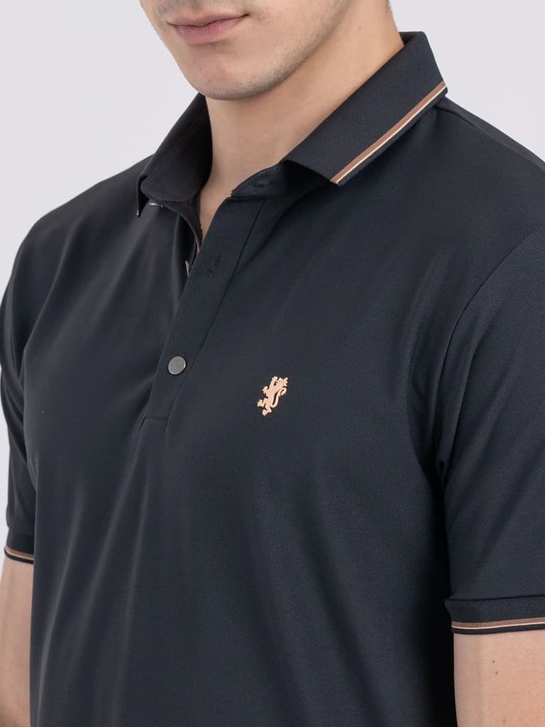 Jacquard Collar Polo T-shirt for Men | Premium Comfort | Sharp Look — photo 4