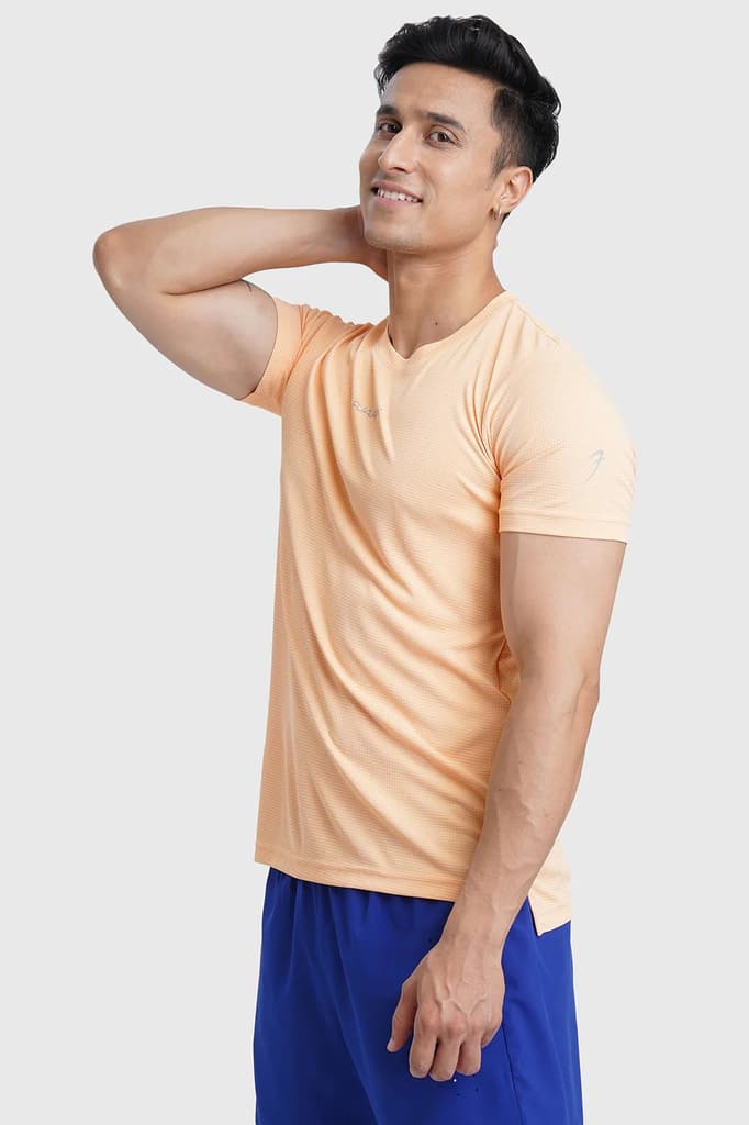 Checks Running T-shirt Peach — photo 6