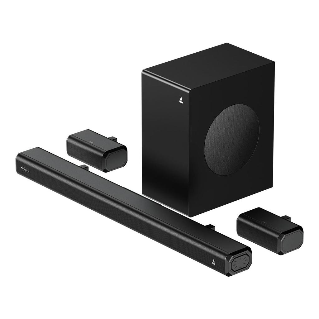boAt Aavante Prime 5.1 5000D | 500W 5.1 Channel Soundbar with Wired Subwoofer, Satellites & Multi-Connectivity — Premium Black