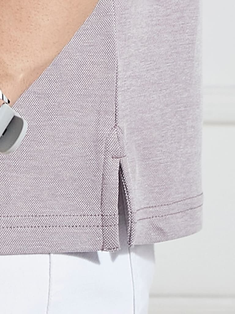 Men's Mauve Solid Polo Collar T-Shirt — photo 4