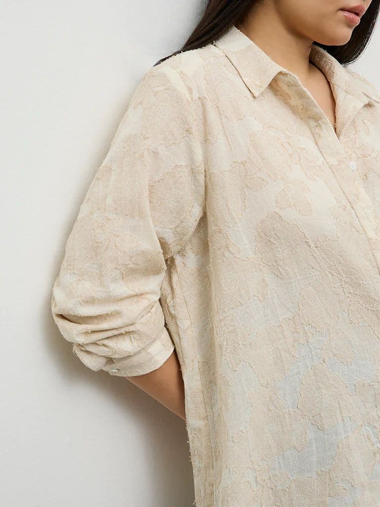 Gia Cream Textured Blouse — photo 3