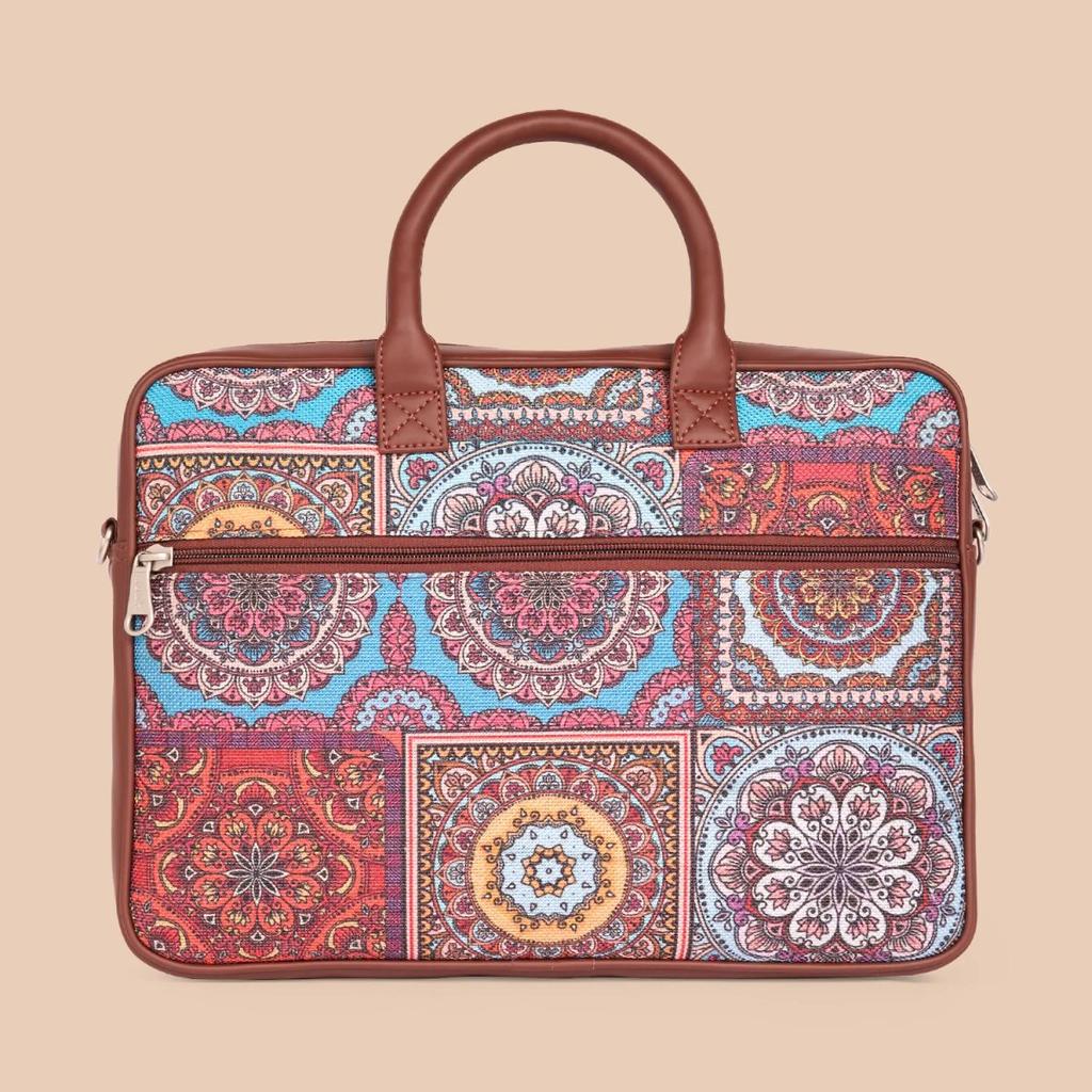 Multicolor Mandala Print Laptop Bag — photo 2
