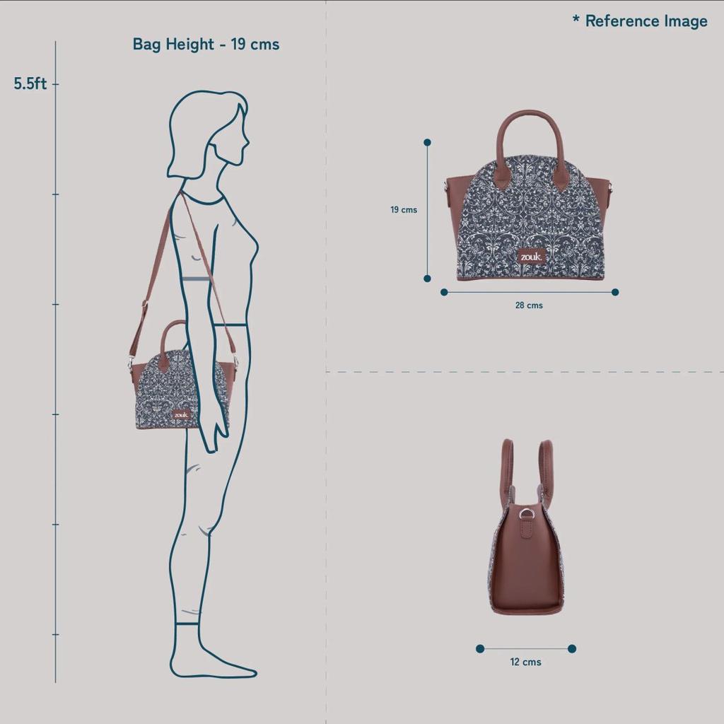 Konkona City Satchel Bag - Ikat GreRed