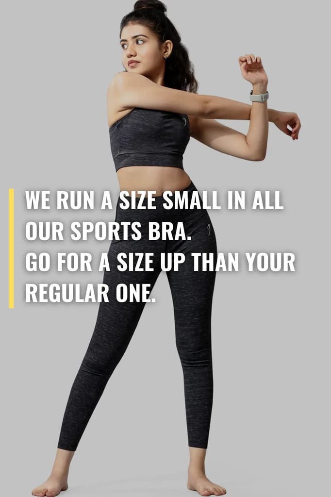 Essential Melange Sports Bra Black — photo 3