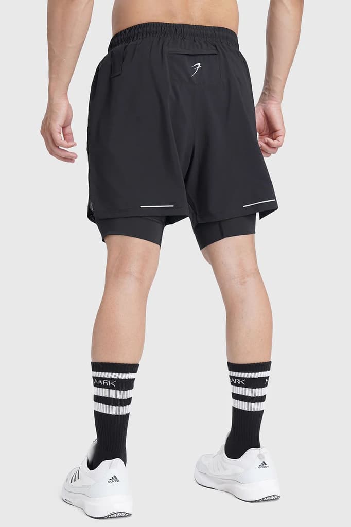 2 in 1 Mesh Shorts Black With Black — photo 8