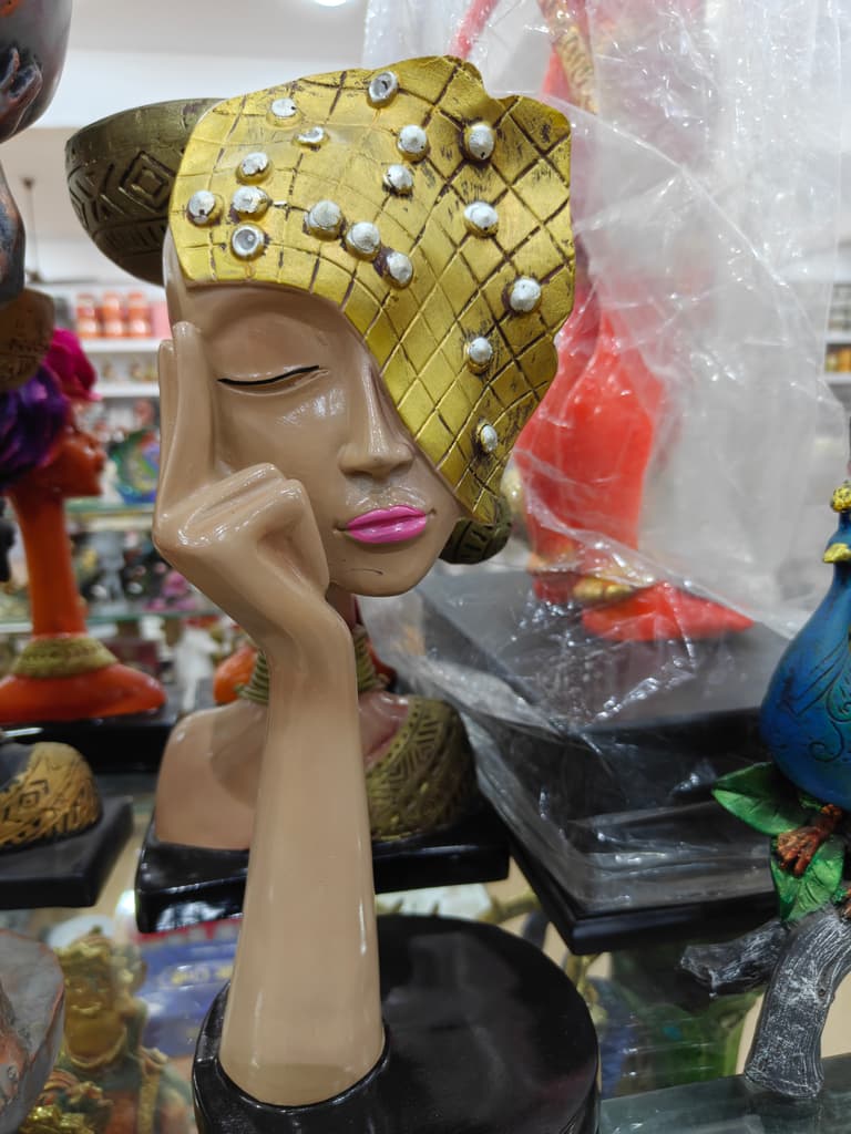 Gold Statue Head | Decorative | Art | Gold