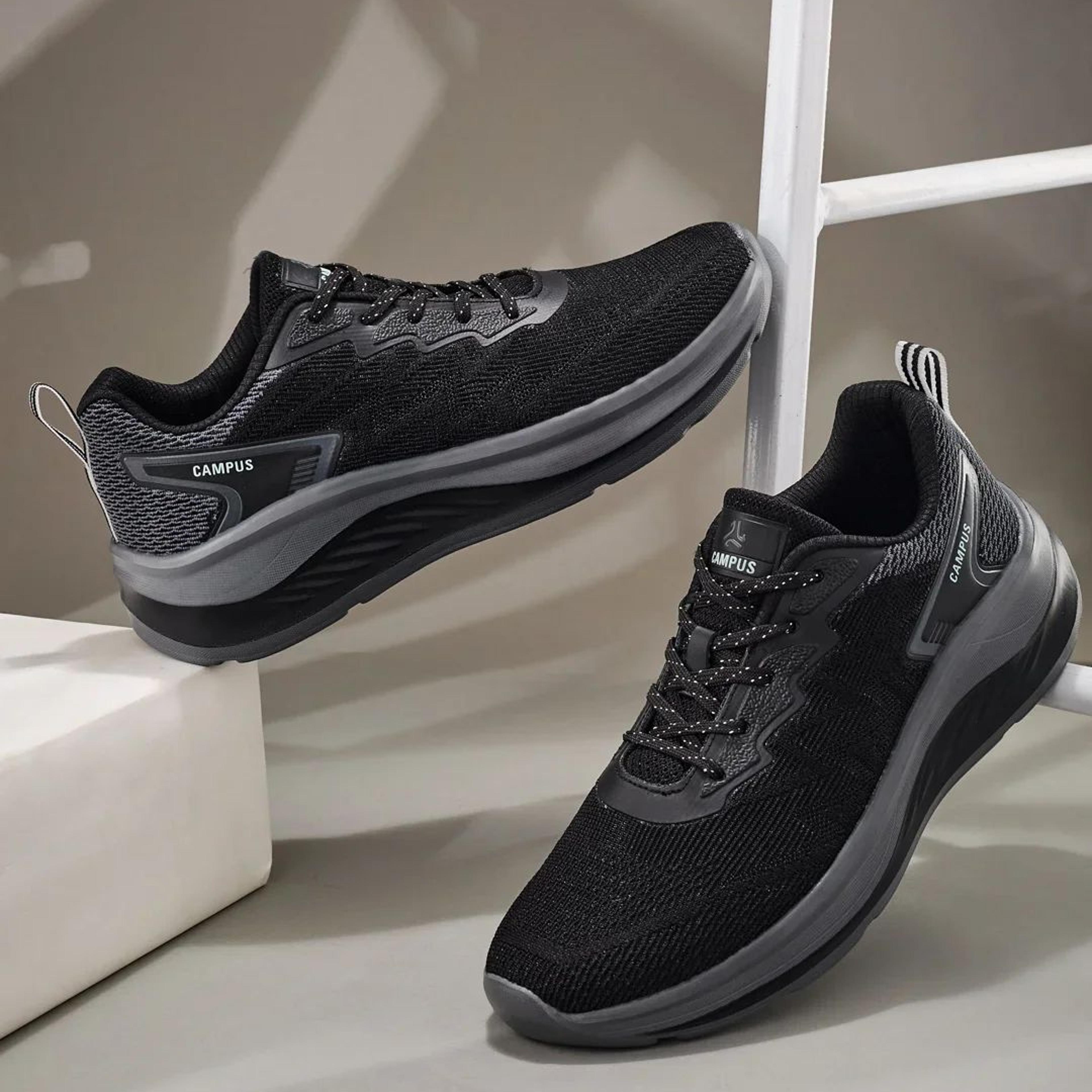 FYBER Black Men's Running Shoes