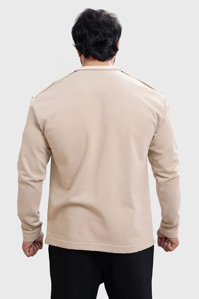 Shell Raw Sweatshirt Beige — photo 6