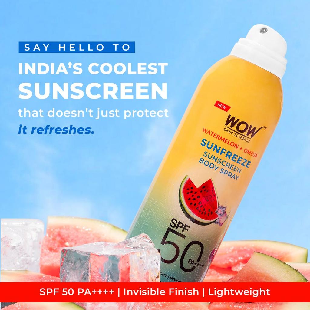 Watermelon Aerosol Sunscreen Instant Cooling SPF 50 Body Spray