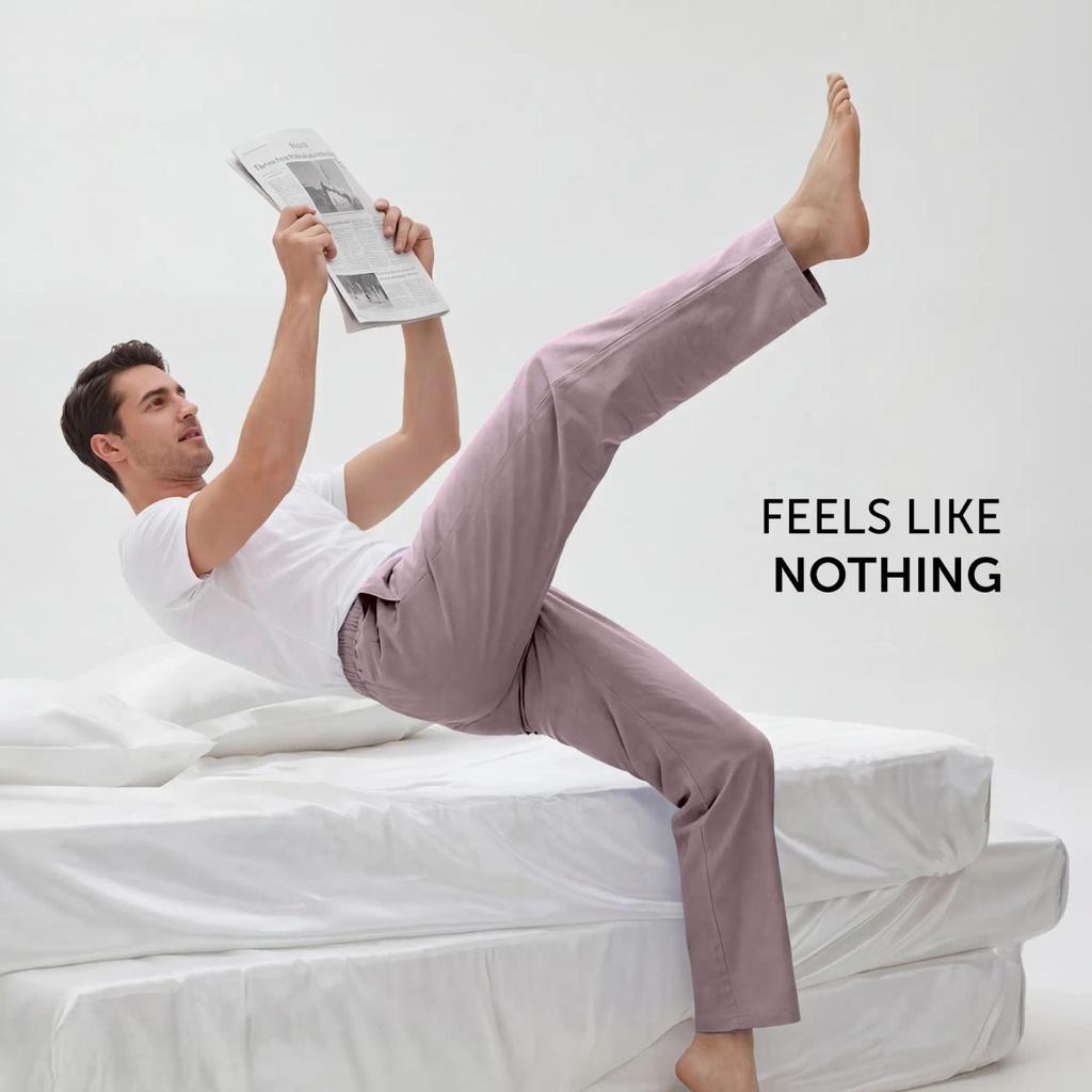 Ultra-Breathable Cotton Chambray Pyjamas - Shadow Purple — photo 6
