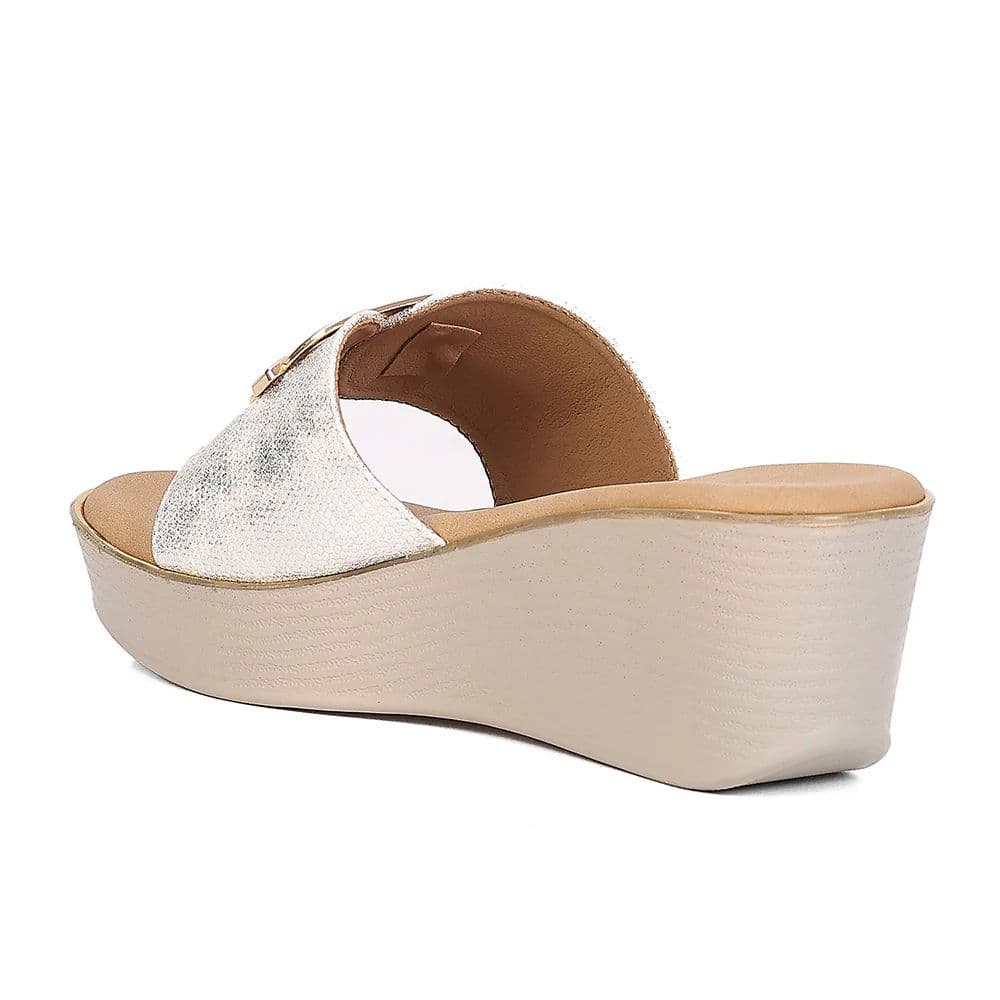 Healers STY-111 Women's Silver Casual Wedge Heeled Sandals - PARTY EDIT Special — photo 3
