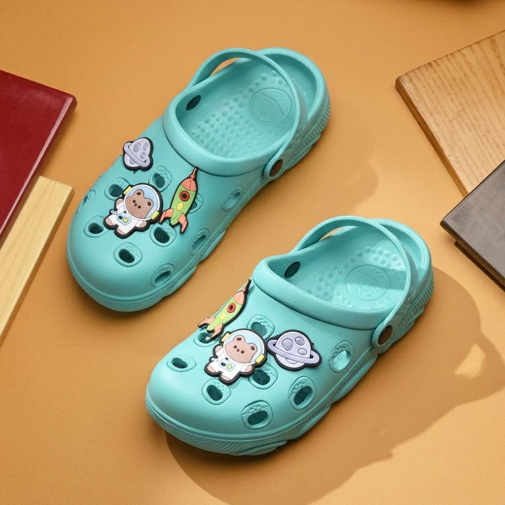Lucy & Luke Green Slingback Clogs For Kids LPMXT-K834 By Liberty — photo 4