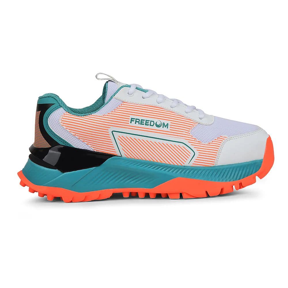Freedom Orange Sports Lace-Up Cricket Shoes For Men STRIKER-1 By Liberty — photo 2