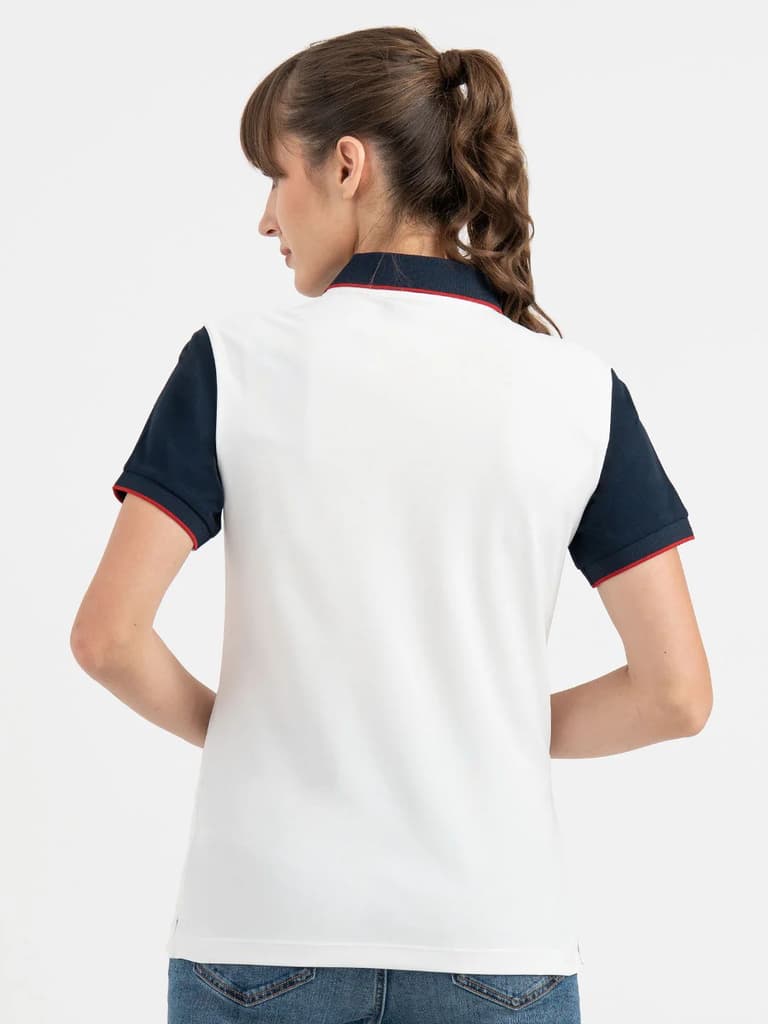 White Polo T Shirt for Women — photo 3