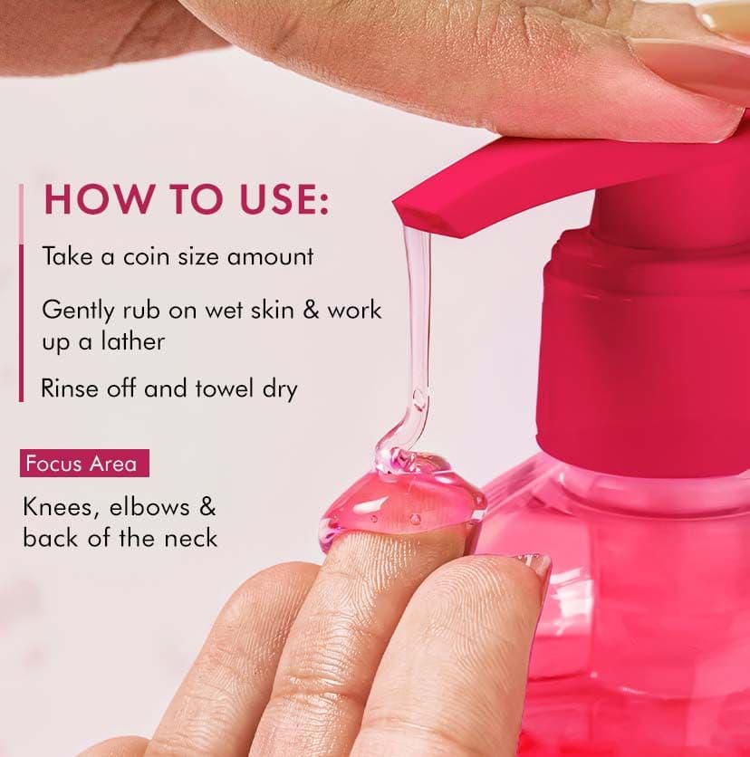Brightening Raspberry Body Wash | 300 ml | Pack of 3