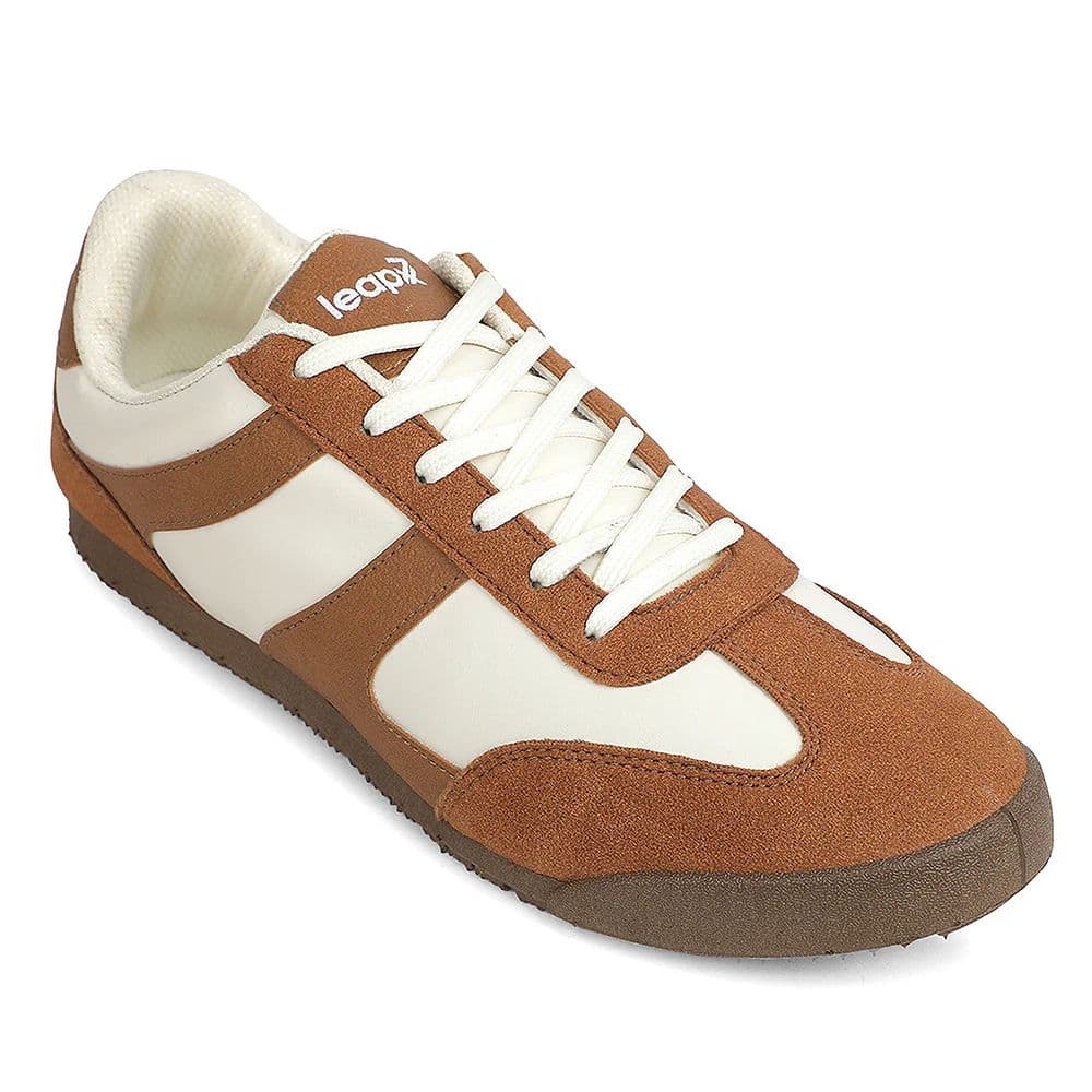 Leap7x Brown Casual Lacing Sneakers For Men DECIAN-4E By Liberty — 6/40 / Brown
