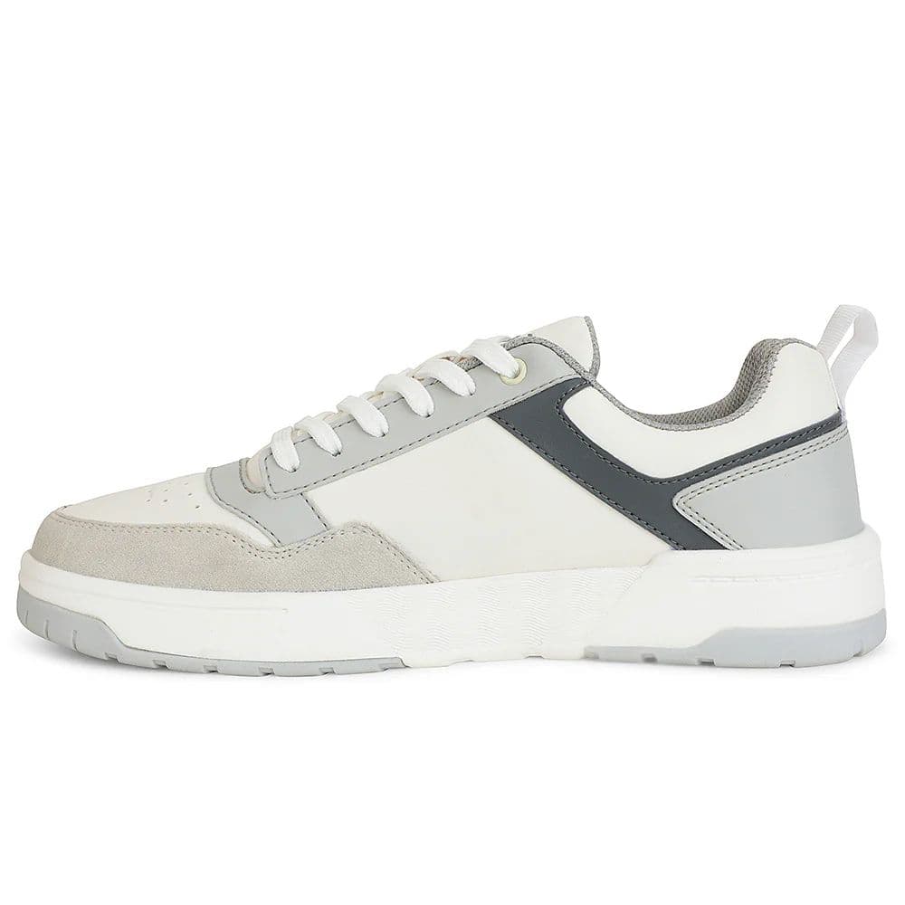 Leap7x White Casual Lacing Sneakers For Men AMAZER-10E By Liberty — photo 3