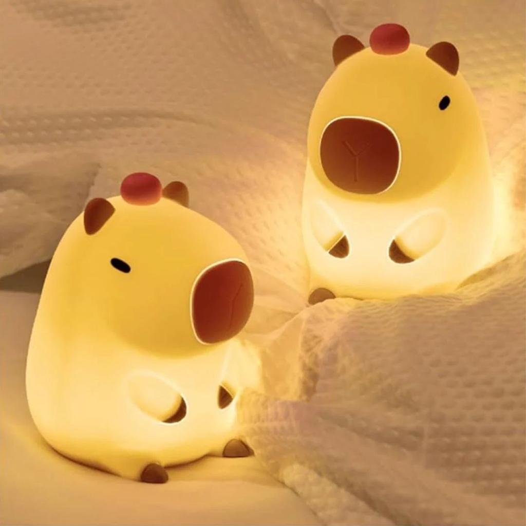 Cute Capybara Silicone Lamp | Touch Sensor Lamp, Rechargeable Night Light — photo 2