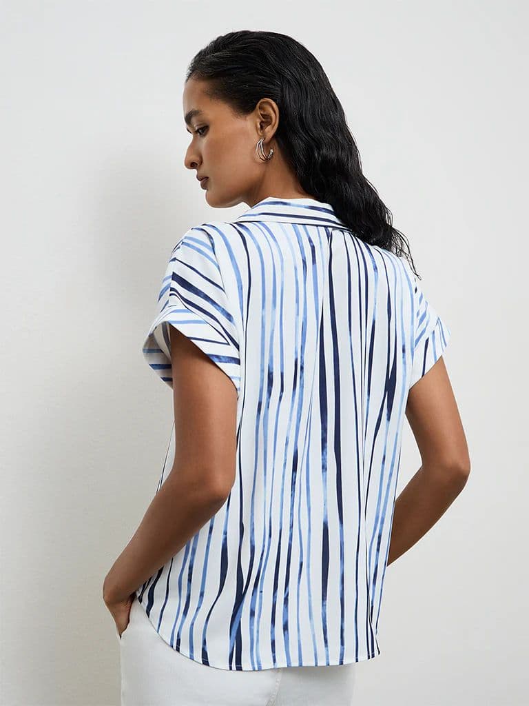 Wardrobe White Striped Blouse — photo 4