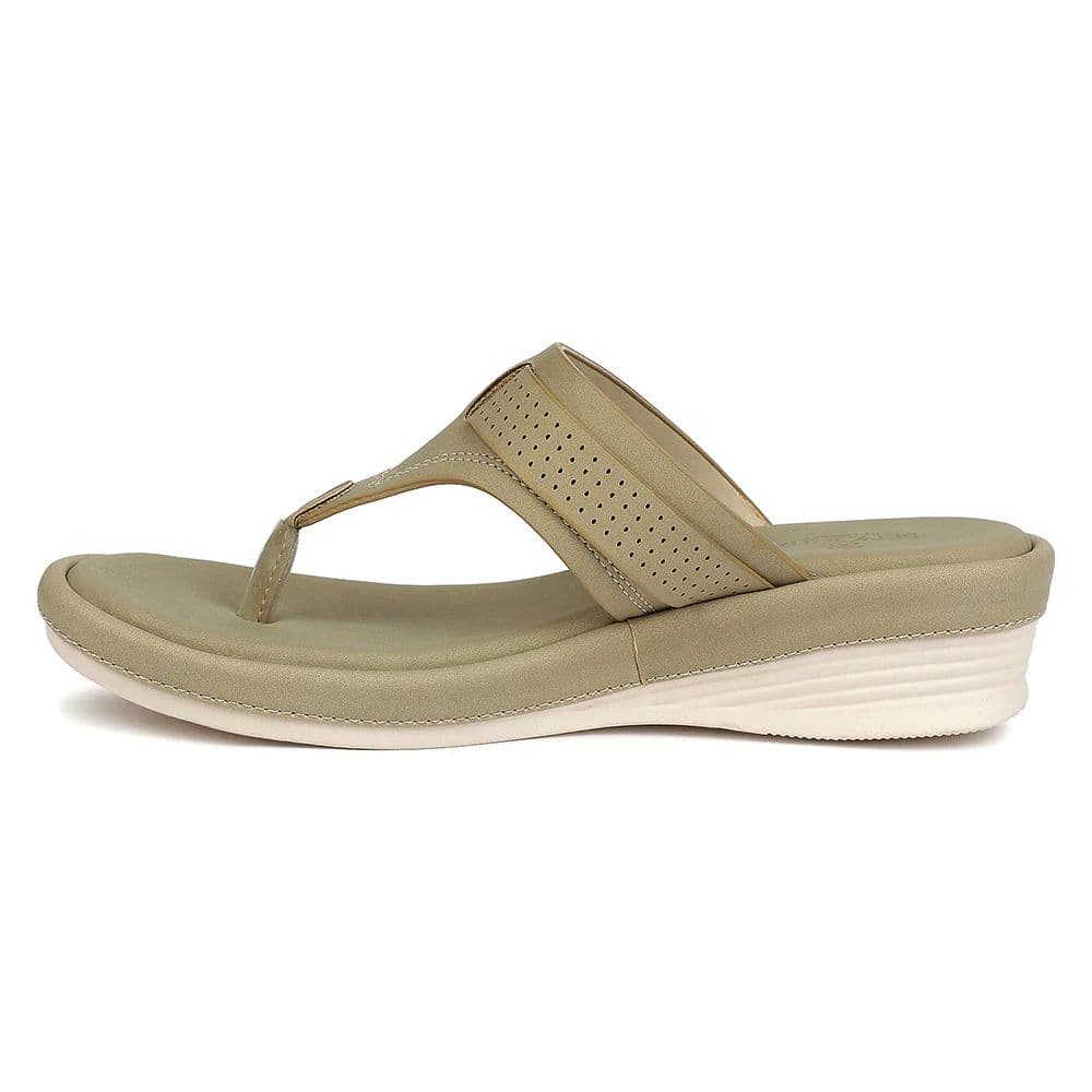Senorita Beige Casual Wedge Heel Sandal for Women SGL-11 by Liberty — photo 3