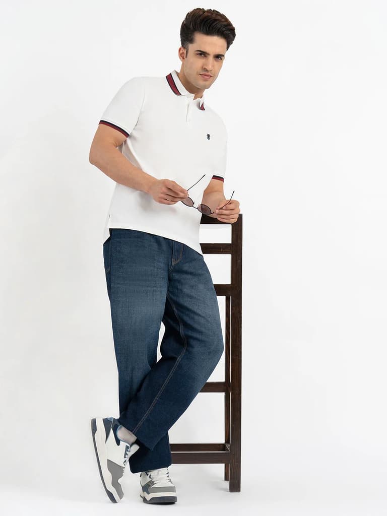 Polo T Shirts for Men in White | Half Sleeve T Shirt — photo 5