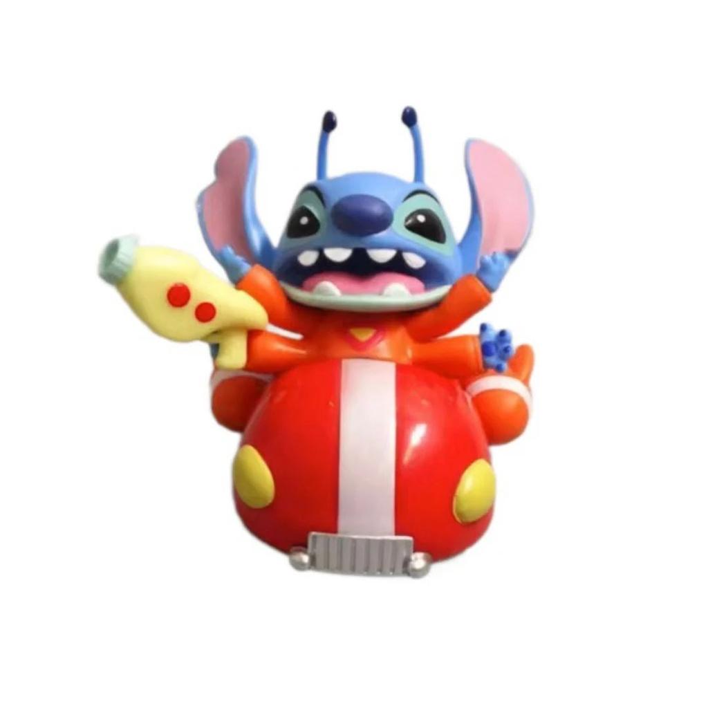 Stitch Riding Adventure PVC Figure – Cute Alien on Vehicle Series — Red Racer Stitch