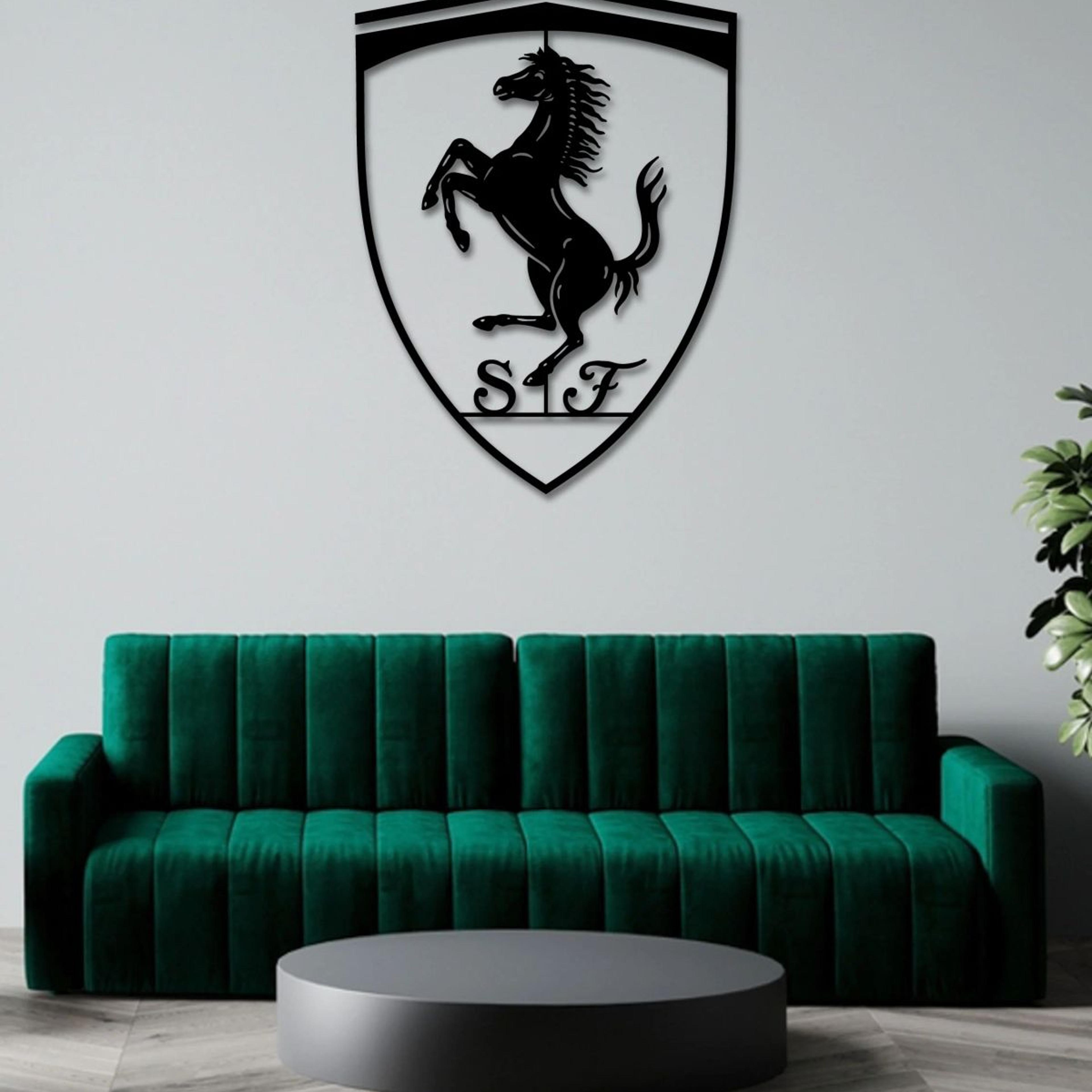 FERRARI F1 TEAM LOGO METAL WALL ART
